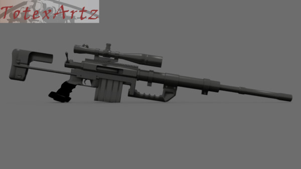 408 cal intervention sniper rifle 3d 3ds - CheyTac Intervention M200 Sniper Rifle .408 Cal by TotexArtz